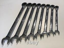 NEW Snap-on 8Pc 12Pt Metric Flank Drive Ratcheting Wrench Set8-15MMFREE SHIP