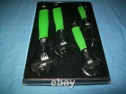 NEW Snap-on FADH704BG 4pc Flank Drive PLUS Adjustable Wrench Set 6 8 10 12