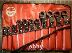 NICE Mac 11Pc Ratcheting Flare Nut Line Wrench Set 3/8 1 12Pt SRT11K Ratchet