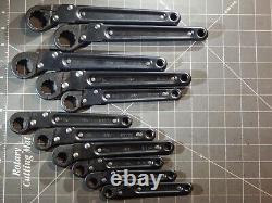 NICE Mac 11Pc Ratcheting Flare Nut Line Wrench Set 3/8 1 12Pt SRT11K Ratchet