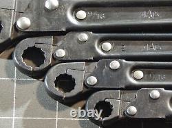 NICE Mac 11Pc Ratcheting Flare Nut Line Wrench Set 3/8 1 12Pt SRT11K Ratchet
