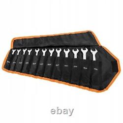 Neo Tools 12-Piece Ratcheting Combination Wrench Set 72 Teeth Cr-V Metric 8-19mm