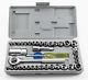 New 40pc Sae/metric 1/4 & 3/8 Dr. Socket Set Ratchet With Case Hand Tools