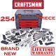 New Craftsman 254 Piece Mechanics Tool Set W 75 Tooth Ratchet Wrench Hex Bar