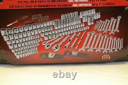 New GearWrench 239pc 6pt Metric SAE Shallow Deep Socket Wrench Ratchet Set 80942