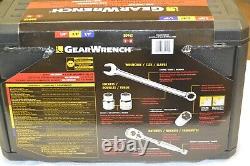New GearWrench 239pc 6pt Metric SAE Shallow Deep Socket Wrench Ratchet Set 80942