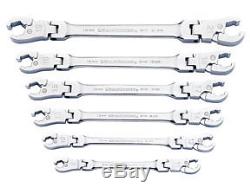 New GearWrench 6pc Metric Ratcheting Flex Flare Nut Wrench set 9 to 21mm #89101D