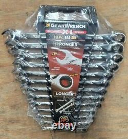 New! GearWrench Extra Long SAE Ratcheting Wrench set 1/4 to 1 #85199