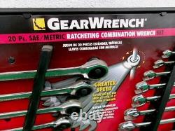 New Gearwrench 35720 Ratcheting Combination Wrench Set(20 Pieces) Sae / Metric