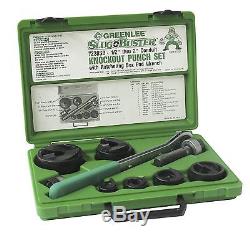 New Greenlee 7238sb USA Made Slug-buster Ratchet Wrench Knock Out Set 1/2-2