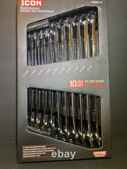New Icon Professional Double Box Ratcheting Wrench Set WRDBM-10