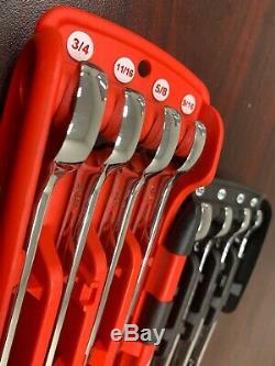 New Mac Tools 8 Piece SAE Reversible Ratcheting Wrench Set