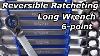 New Reversible Ratcheting Long Wrench 6 Point Satin Chrome Capri Tools