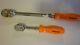 New Snap On 2 Piece 1/4 And 3/8 Drive Orange Handle Fine Tooth Ratchet Set, New