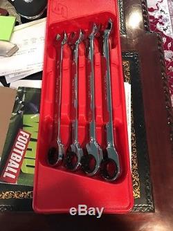 New Snap On OXR704 4 Piece Ratcheting Wrench Set