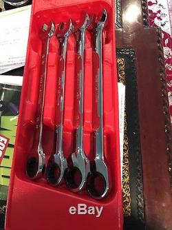 New Snap On OXR704 4 Piece Ratcheting Wrench Set