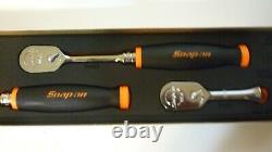 New Snap On Orange 3/8 Four Piece Fine Tooth Ratchet Set 4 3/16 to 18 3/4 Inch