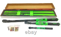 New Snap-onT 3-pc 1/4 3/8 1/2 Drive Flex-Head TechAngle Torque Wrench Set