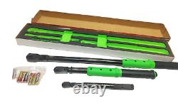 New Snap-onT 3-pc 1/4 3/8 1/2 Drive Flex-Head TechAngle Torque Wrench Set
