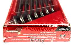 New Snap-onT 7pc SAE 0° Non-Reversing Ratcheting Combo Wrench Set SOXR707A