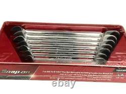 New Snap-onT 7pc SAE 0° Non-Reversing Ratcheting Combo Wrench Set SOXR707A