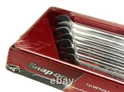 New Snap-onT 7pc SAE 0° Non-Reversing Ratcheting Combo Wrench Set SOXR707A
