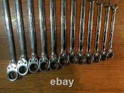 New Snap-onT 8 thru 19 mm 12-pt box Reversible Ratchet Wrench Set SOXRRM710A