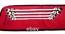 New Snap-onT XFR704 4-piece SAE 12-pt Double Flex Ratcheting Box Wrench Set