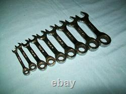 New Snap-on 1/4 to 3/4 12-point box Midget Ratchet Wrench SET OXIR709