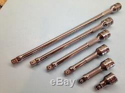 New Snap-on 6-piece 3/8 Dr Socket Ratchet Wrench Extension Set P/n 206afx