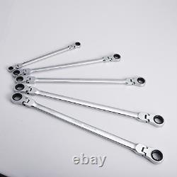 Orion Motor Tech 6-Piece Metric 8mm 19mm Extra Long Gear Ratcheting Wrench Set