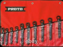 PROTO 10 PCS 10-19 MM METRIC RATCHETING FLARE NUT WRENCH SET J3800M Made in USA