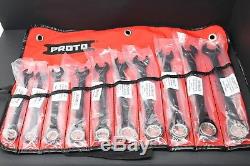 PROTO Ratcheting Wrench Set, Pieces 10, JSCRM-10S