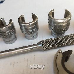 PROTO TAC 1/4 Drive SAE Flare Nut Line Ratcheting Ratchet Crowfoot Wrench Set