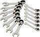 Paramount 13 Pc, 6 19mm, Metric Stubby Ratcheting Reversible Combination Wr