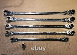 Platinum 5 Pc. X-Long Flex Head Rachet Wrench Set-12 Point Metric + 1 Matco 3/8