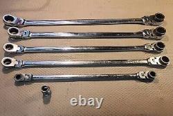 Platinum 5 Pc. X-Long Flex Head Rachet Wrench Set-12 Point Metric + 1 Matco 3/8