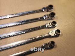 Platinum 5 Pc. X-Long Flex Head Rachet Wrench Set-12 Point Metric + 1 Matco 3/8