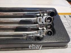 Platinum XXL Ratcheting Wrench Set Metric Flex Head Reversing With Tray NICE