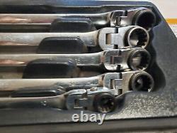 Platinum XXL Ratcheting Wrench Set Metric Flex Head Reversing With Tray NICE