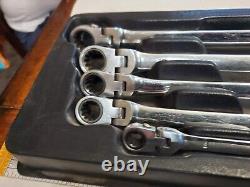 Platinum XXL Ratcheting Wrench Set Metric Flex Head Reversing With Tray NICE