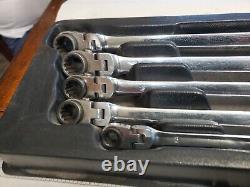 Platinum XXL Ratcheting Wrench Set Metric Flex Head Reversing With Tray NICE