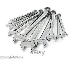 Polished Combination Wrench Set, Inch/Metric, 22-Piece