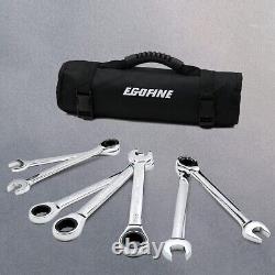 Premium Chrome Finish 18-Piece Metric Ratcheting Wrench Set Ideal Gift for Him