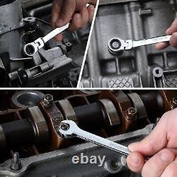 Professional Chrome Vanadium 22-Piece Ratcheting Wrench Set with Organizer Box