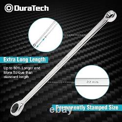 Professional Extra Long Ratcheting Wrench Set, 9 Piece, Chrome Vanadium Steel