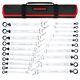 Professional Reversible Ratcheting Combination Wrench Set Of 20 Pc With Pouch