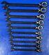 Proto 10pc Sae Ratcheting Wrench Set Reversible 9/32 3/4 Black Chrome New