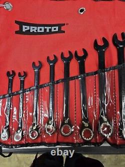 Proto Anti Slip Ratcheting Combination Wrench Set Of 9 26937-2