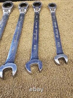 Proto Blackhawk Ratchet Ratcheting Wrench Combination Set BW 1400 Sae 3/4 5/16